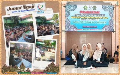 MTs N 6 Sragen Tutup Rangkaian Perayaan Maulid Nabi Dengan Jum'at Mengaji